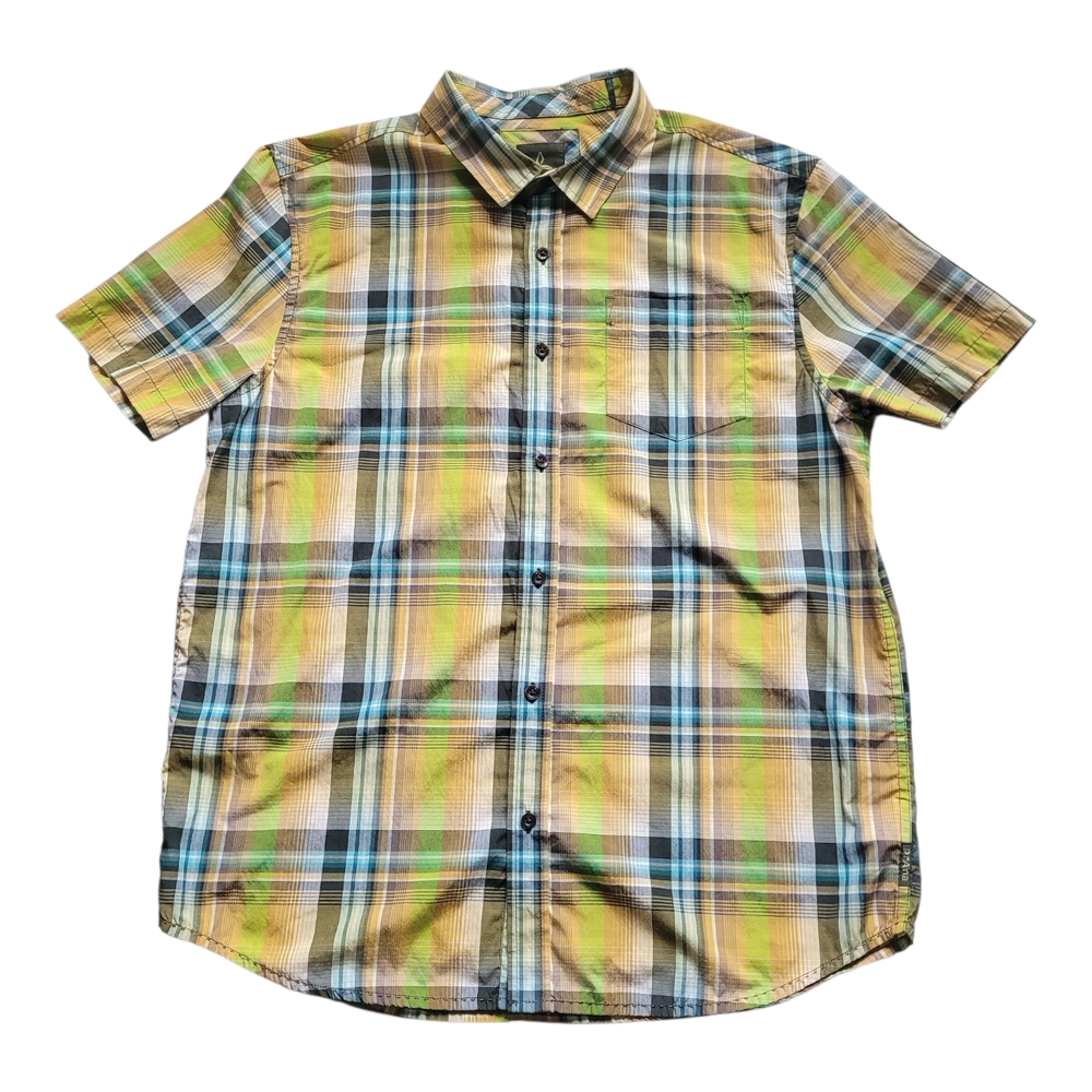LG prAna Breathe Men’s Organic Cotton Blend Plaid S/S Shirt